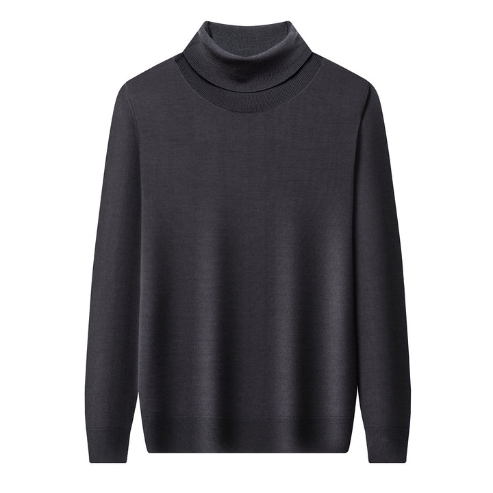Herren-Wollpullover, 100% Wolle, Rollkragen, maschinenwaschbar
