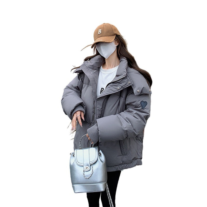 Gefütterte Damen-Winterjacke mit Kapuze, Übergröße