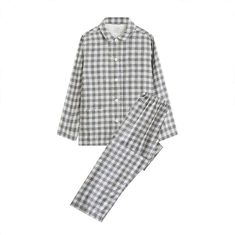 Leichter Baumwoll-Schlafanzug, doppellagig, Unisex