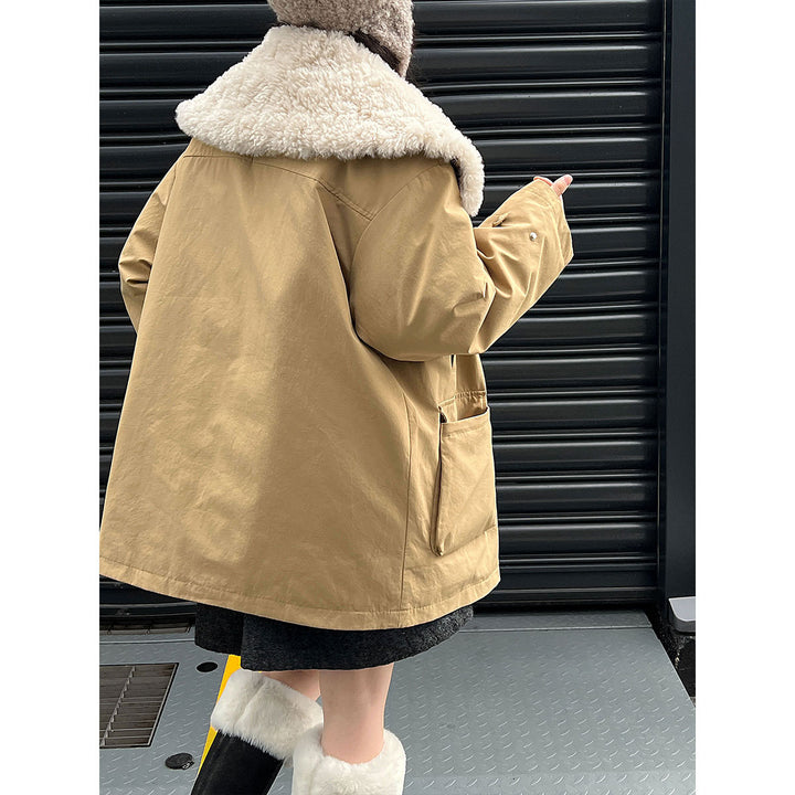 Parka-Daunenjacke mit Lammfleece-Futter
