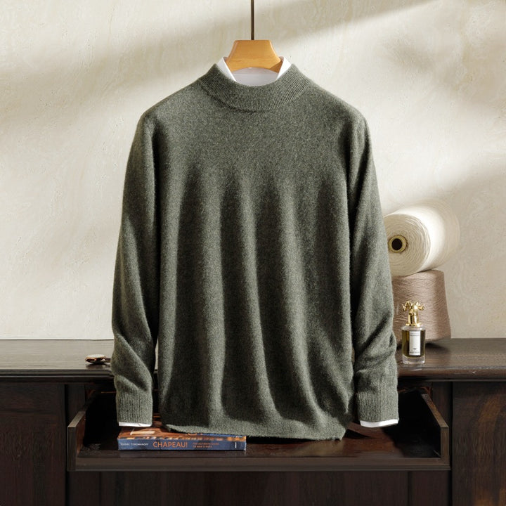 Herren-Kaschmirpullover, 100% Kaschmir, Rundhals oder Stehkragen