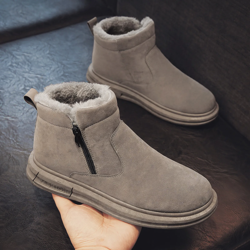 Gefütterte Herren-Schneestiefel zum Hineinschlüpfen