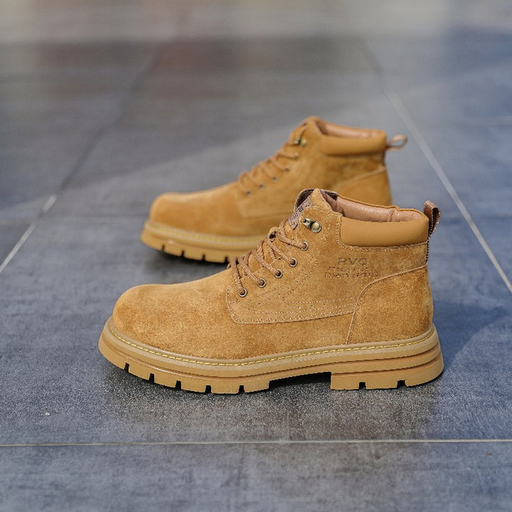 Robuste Leder-Stiefel, gefüttert, verschiedene Größen