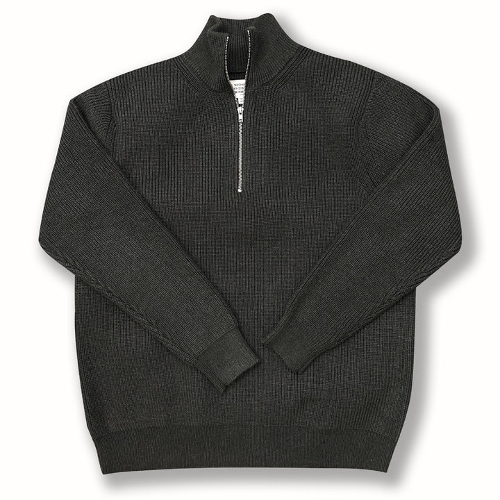 Unisex-Strickpullover mit Reißverschluss, Baumwollmischung