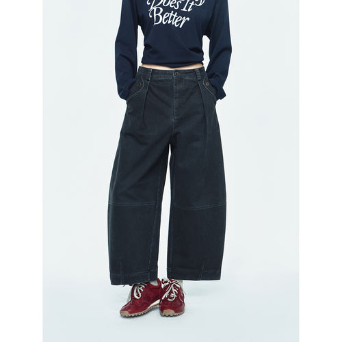 Kord-Cargohose für Damen, Kokon-Schnitt, V63832