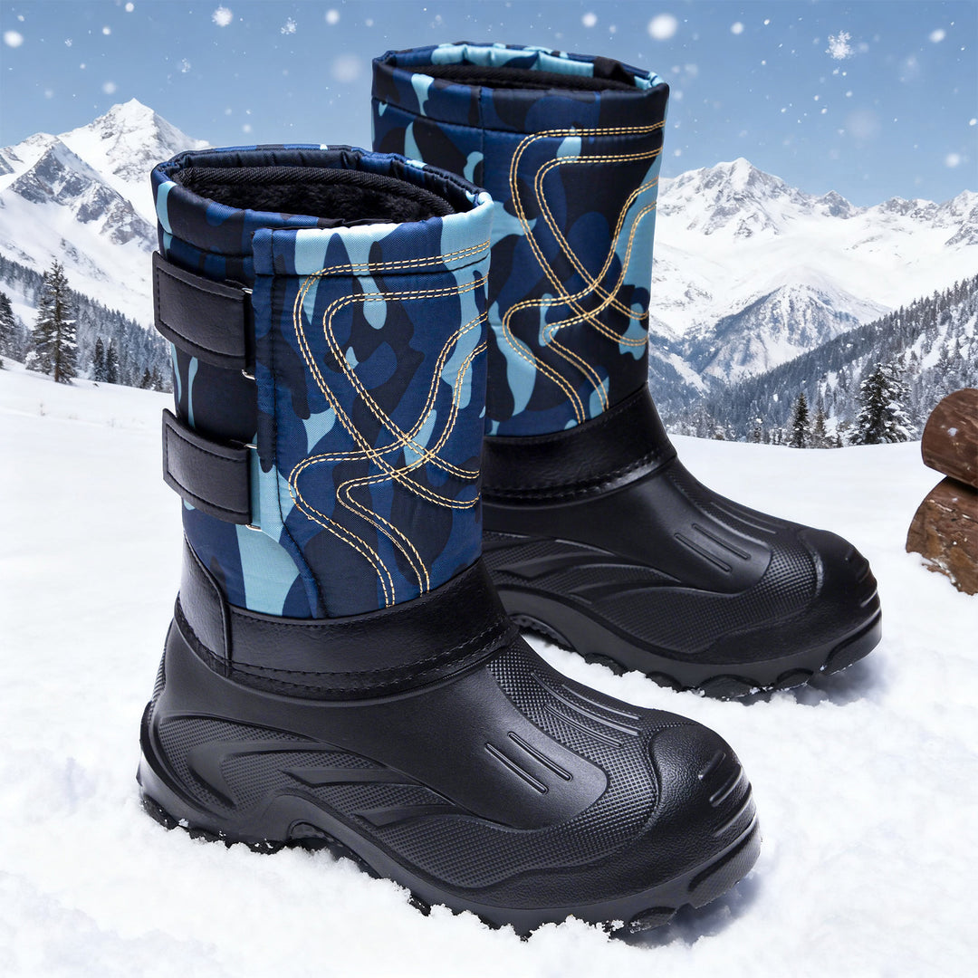 Gefütterte Herren-Winterstiefel zum Hineinschlüpfen