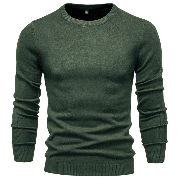 Herren-Rollkragenpullover, einfarbig, lässig