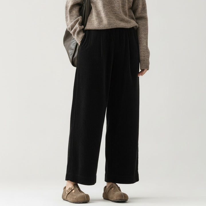 Lockere Cord-Culotte aus reiner Baumwolle
