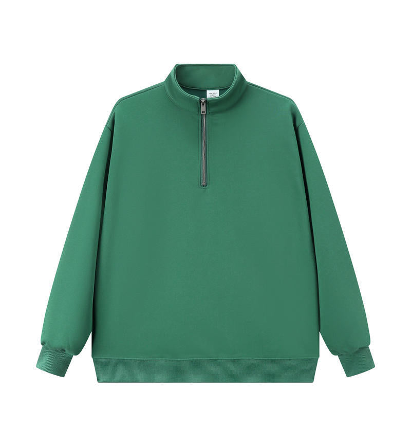 Unisex-Sweatshirt mit Stehkragen und Reißverschluss