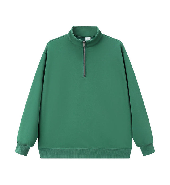 Unisex-Sweatshirt mit Stehkragen und Reißverschluss