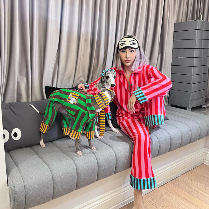 Luxuriöses Hausanzug-Set aus Baumwoll-Frottee