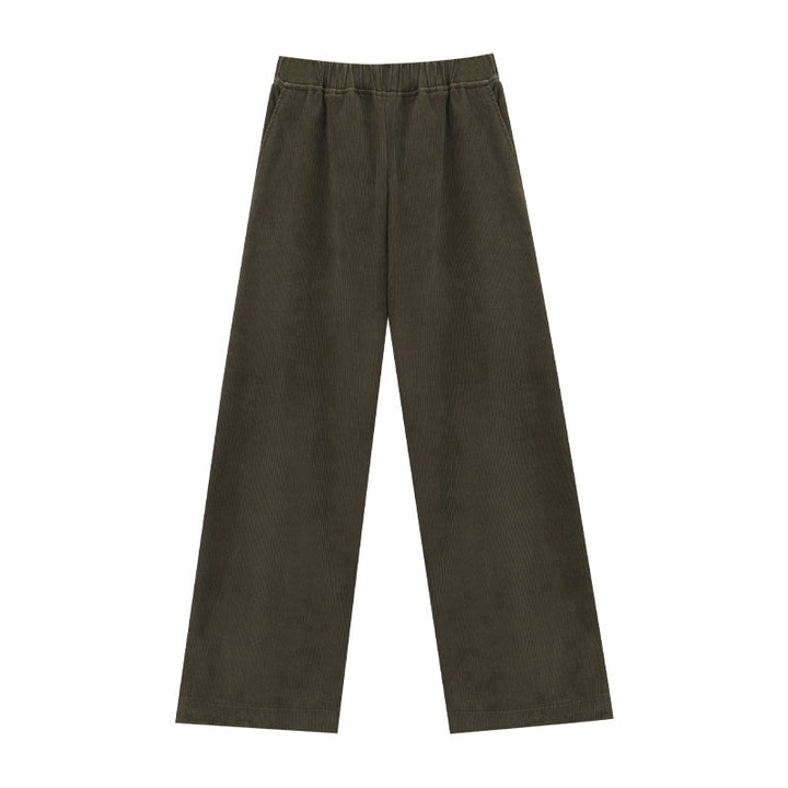 Gefütterte Damen-Cordhose mit geradem Bein
