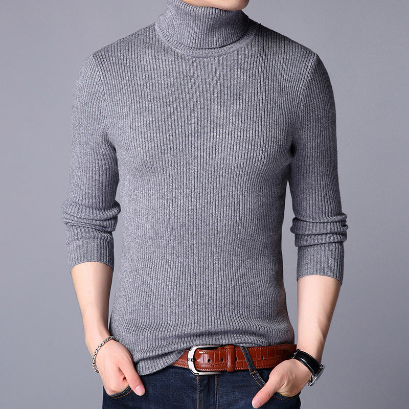 Herren-Strickpullover mit vertikalem Rippmuster