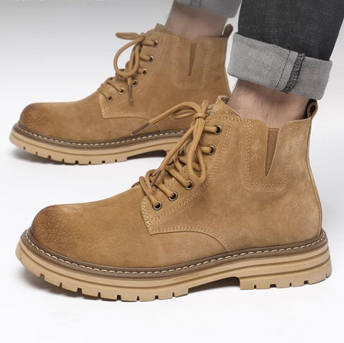 Herren-Stiefeletten aus Leder, britischer Stil