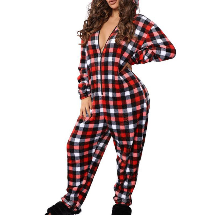 Weihnachts-Onesie aus Flanell F 19045