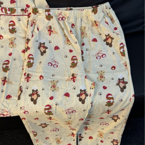 Weihnachts-Schlafanzug-Set für Paare, Baumwolle