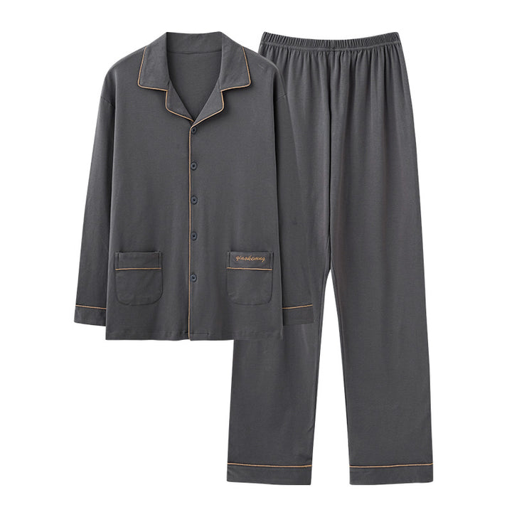 Herren-Pyjama-Set, Baumwolle, Langarm, verschiedene Größen