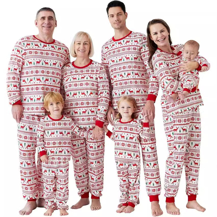 Weihnachts-Pyjama-Set für die Familie, festlicher Druck