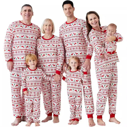 Weihnachts-Pyjama-Set für die Familie, festlicher Druck