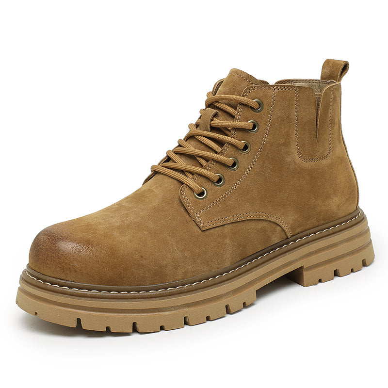 Modische Herren-Lederstiefel im Retro-Stil