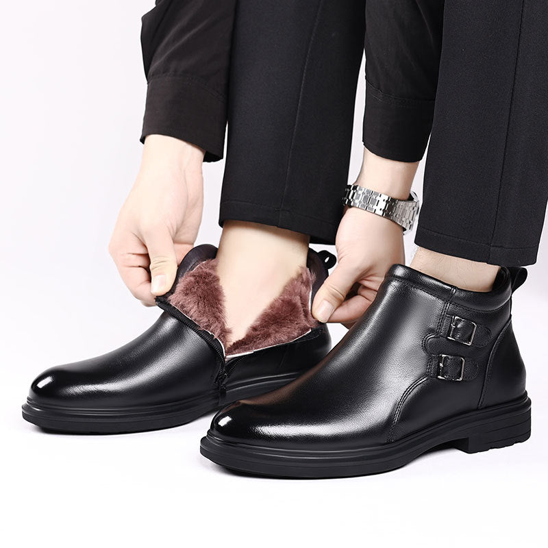 Herren-Chelsea-Stiefel, Rindsleder, Business-Stil