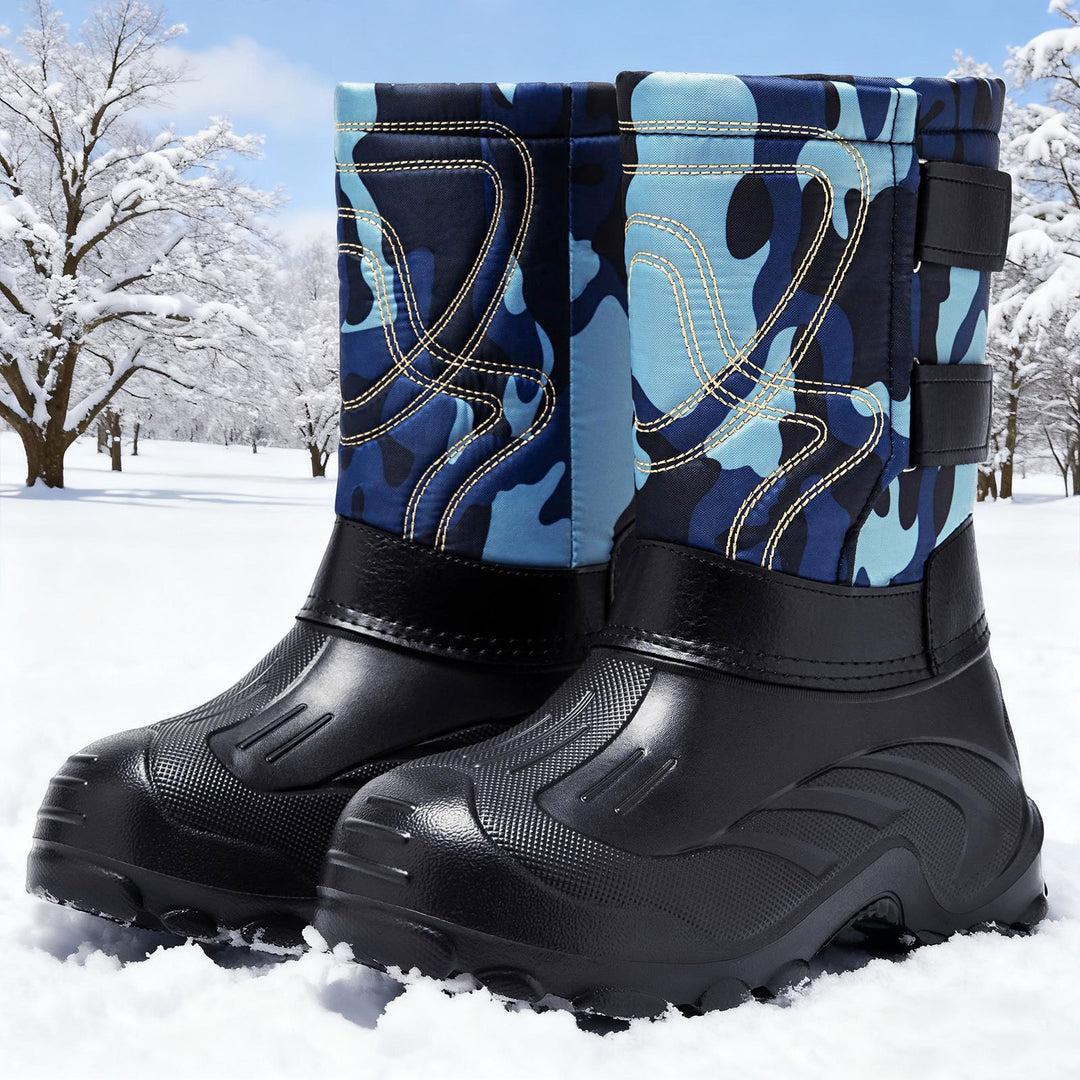 Gefütterte Herren-Winterstiefel zum Hineinschlüpfen