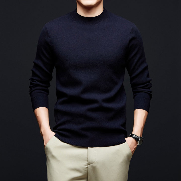 Herren-Wollpullover, Rundhals oder Stehkragen, 100% Wolle