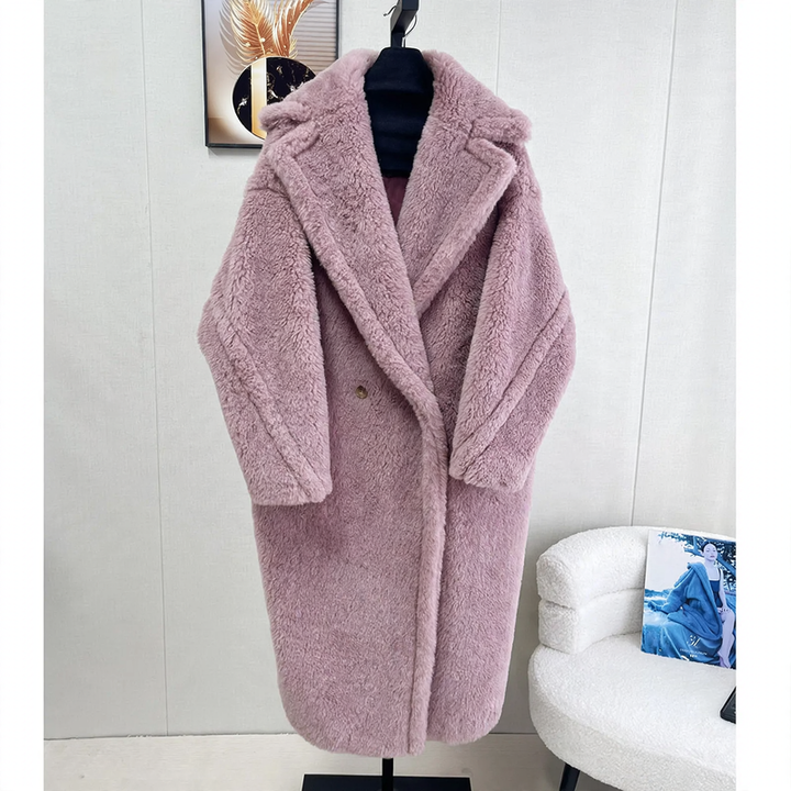 Damen-Teddy-Mantel, lang, Winter