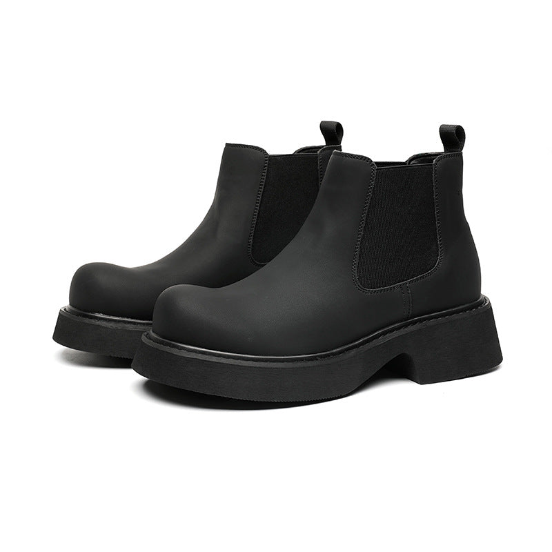 Herren Chelsea-Stiefel 3177-R mit Keilabsatz