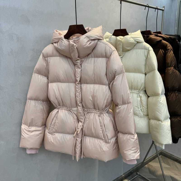 Damen-Winterjacke, tailliert, warm und elegant