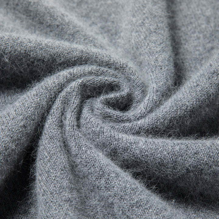 Herren-Wollpullover, Rundhalsausschnitt, einfarbig