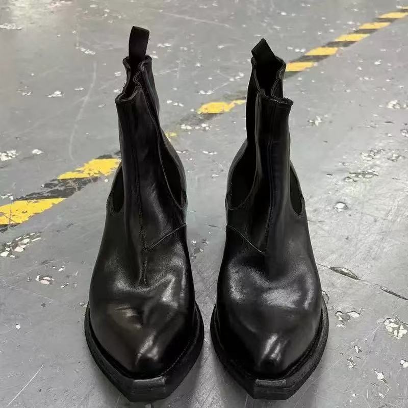 Herren-Chelsea-Boots, Vintage-Stil, Plateau-Sohle