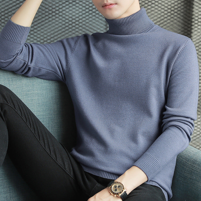Herren-Strickpullover mit Stehkragen