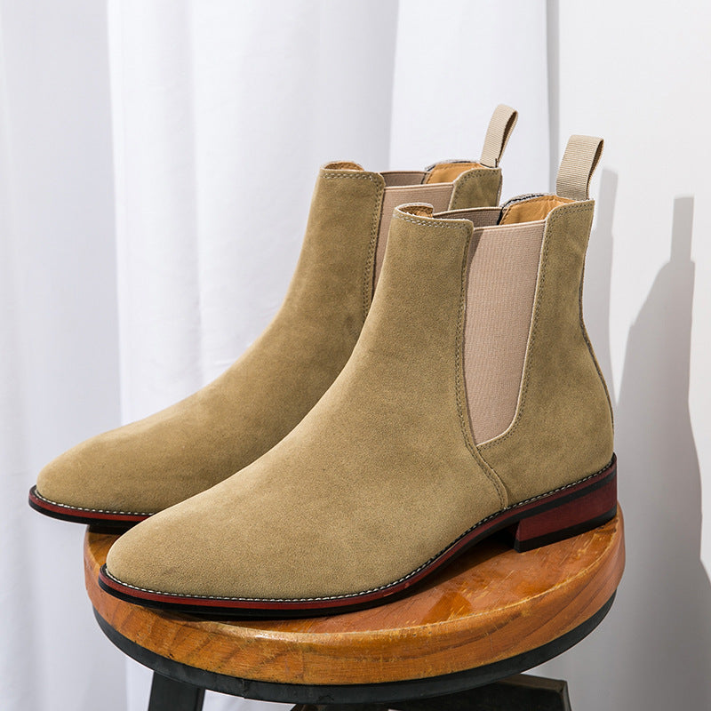 Herren-Chelsea-Boots, Business-Stil, Kunstleder