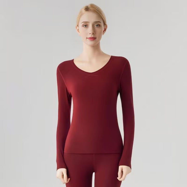 Thermo-Unterwäsche-Set für Damen, V-Ausschnitt
