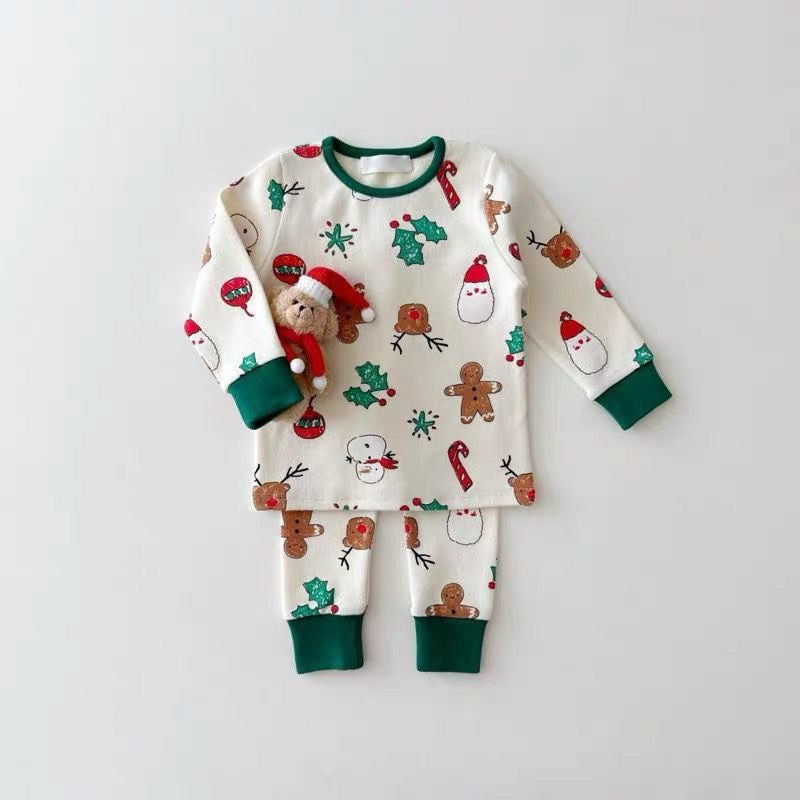 Wärmendes Kinder-Hausanzug-Set für Herbst und Winter
