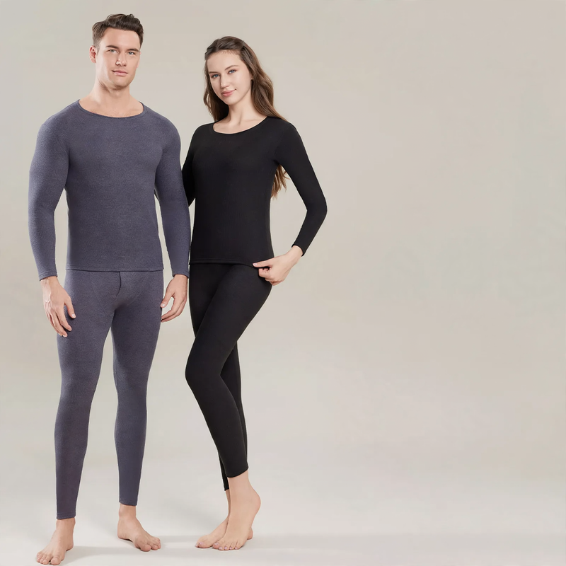 Thermo-Unterwäsche-Set, Kaschmir-Seide-Mix, Unisex