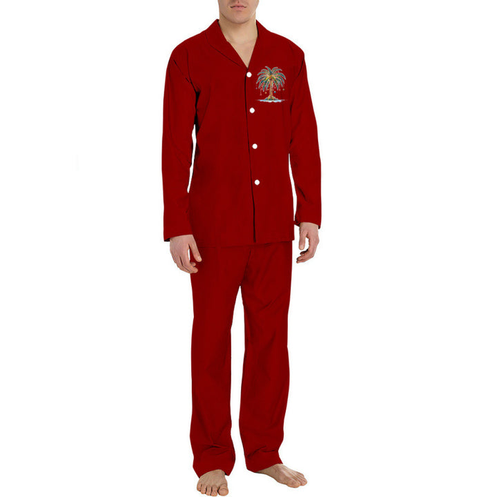 Herren-Pyjama-Set, langärmelig, festlich