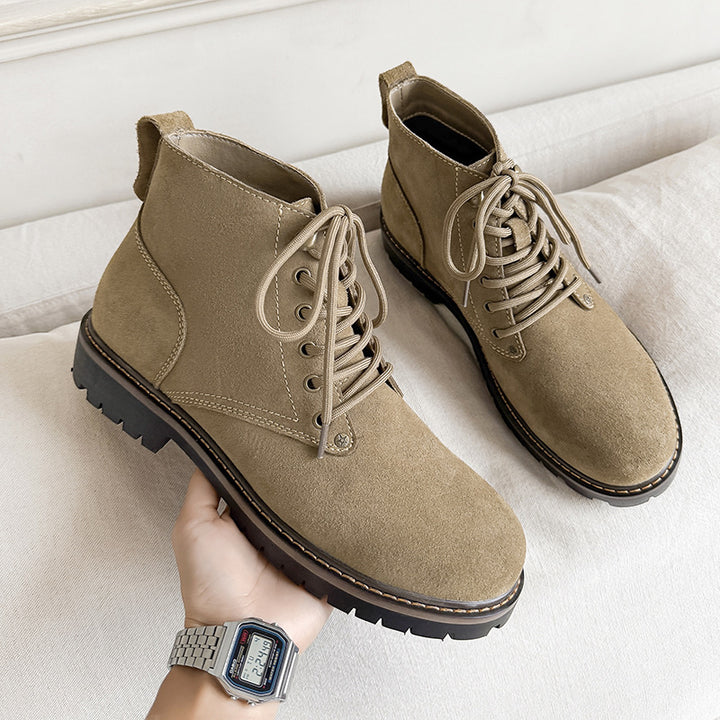 Arbeitsstiefel für Herren, Wildleder-Optik, britischer Stil