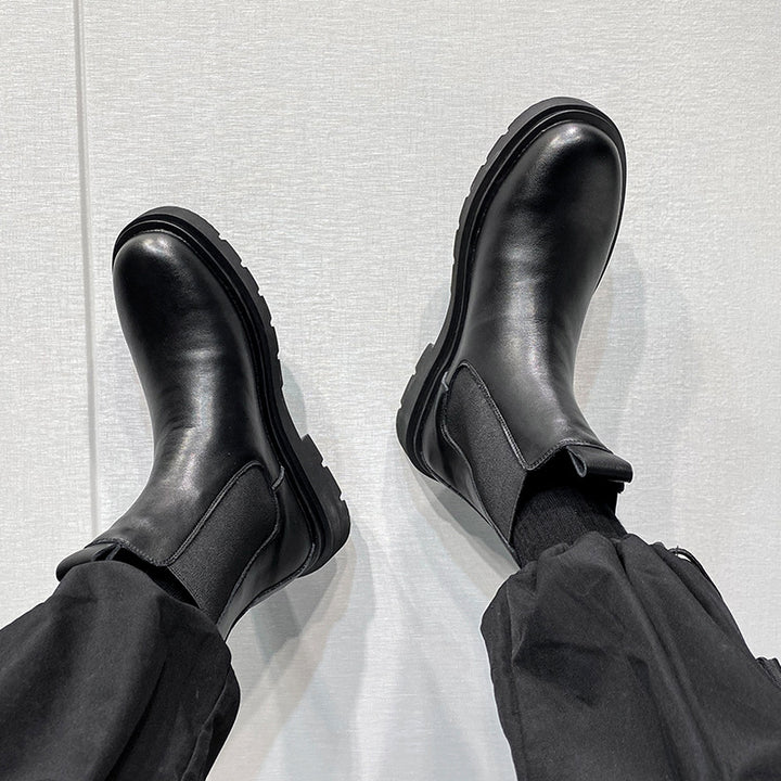 Herren-Stiefeletten 6032, gefüttert, Chelsea-Stil