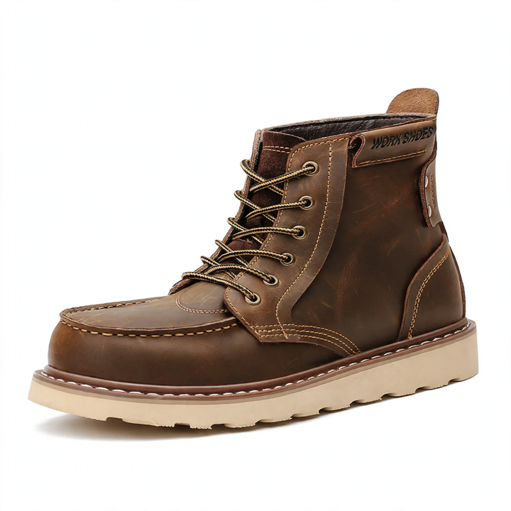 Herren-Arbeitsstiefel im Retro-Stil aus Leder