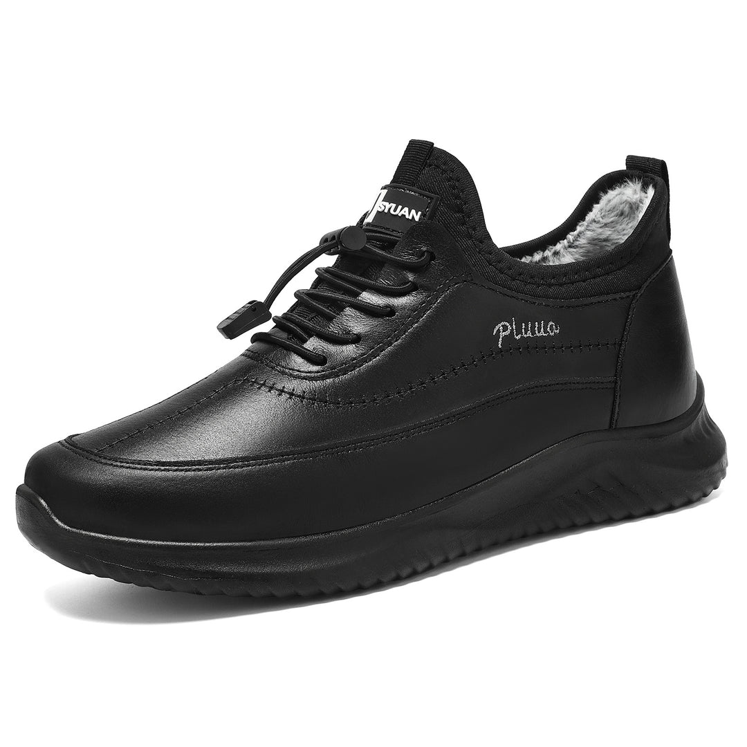 Gefütterte Herren-Winterstiefel mit Plateausohle