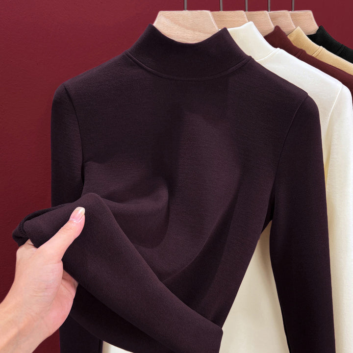 Damen-Thermo-Unterziehshirt, hochgeschlossen, gefüttert