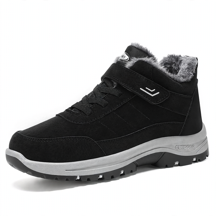Gefütterte Unisex-Winterstiefel mit Klettverschluss