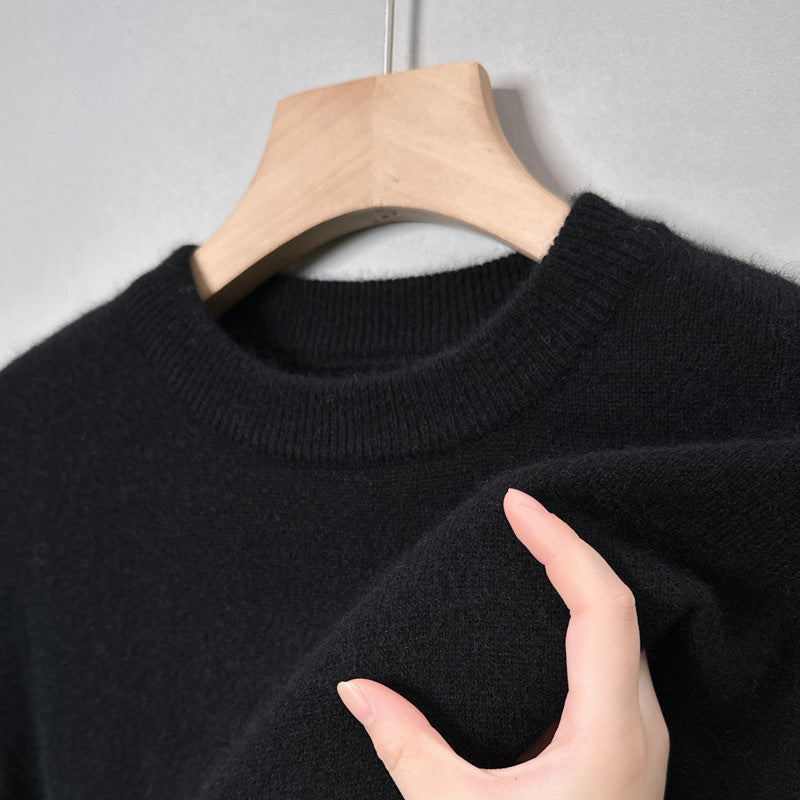 Herren-Strickpullover mit Stehkragen, langärmelig