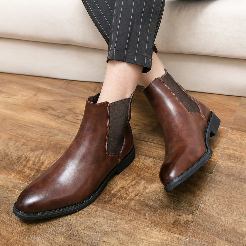 Modische Herren-Chelsea-Stiefel, spitz zulaufend
