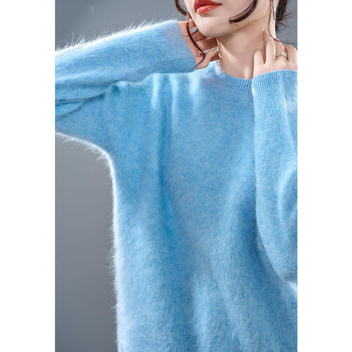 Damen-Pullover aus Kaschmir-Wollmischung, nahtlos