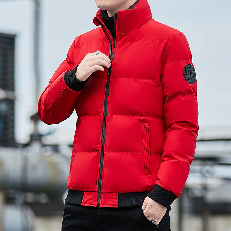 Gefütterte Herren-Winterjacke im koreanischen Stil