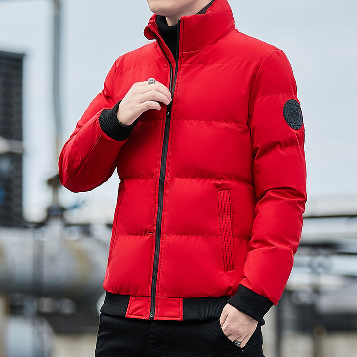 Gefütterte Herren-Winterjacke im koreanischen Stil