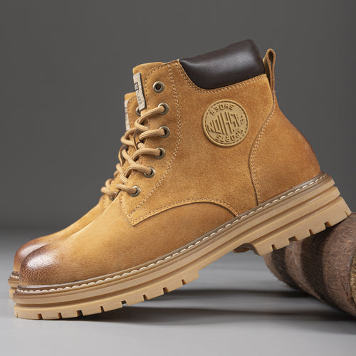 Robuste Schnürstiefel aus Schweinsleder, Unisex
